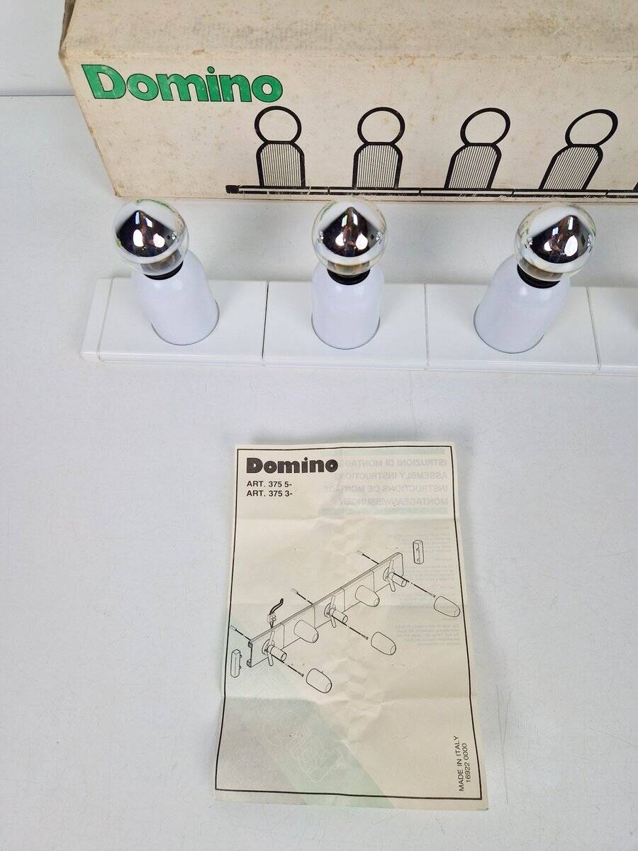 Vintage Space Age Domino Wall Lamp in White from Targetti Sarkey, 1970s