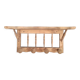 Coat rack hats wood aero-gummed 4 hooks dp 1122242