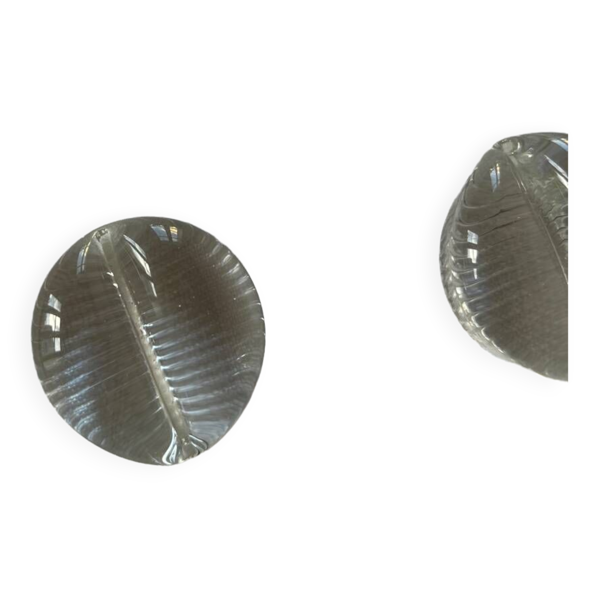 Pukeberg clear glass knife/card holder