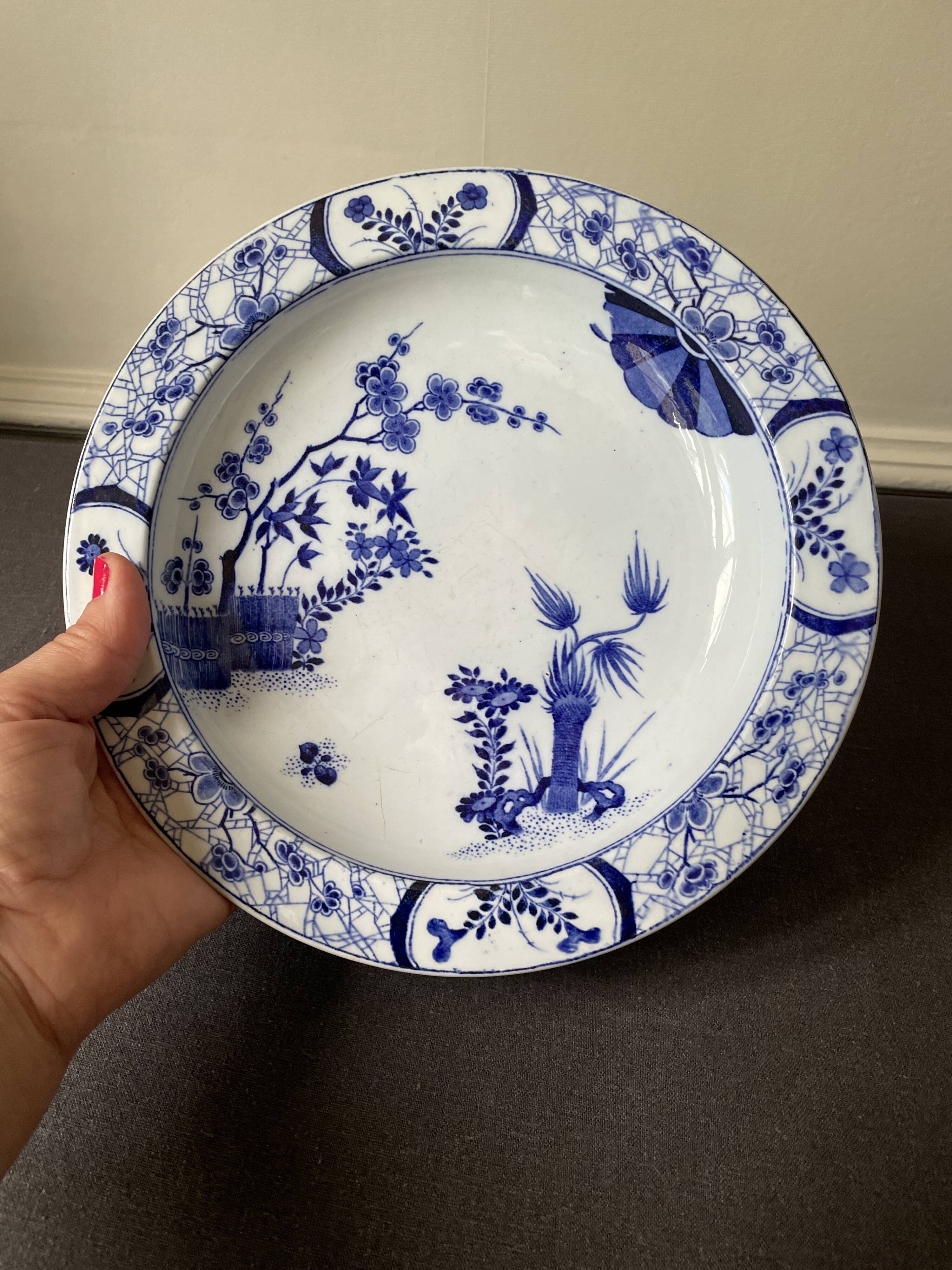 Earthenware compotier Creil & Montereau Japanese service 19th century