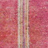 Super Soft Pink Turkish Vintage Runner Rug, 95x337Cm