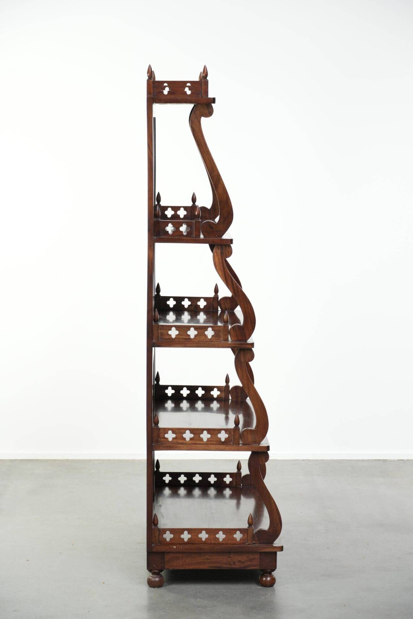 Elegant wooden  bookcase with a classic English look from the 20th century