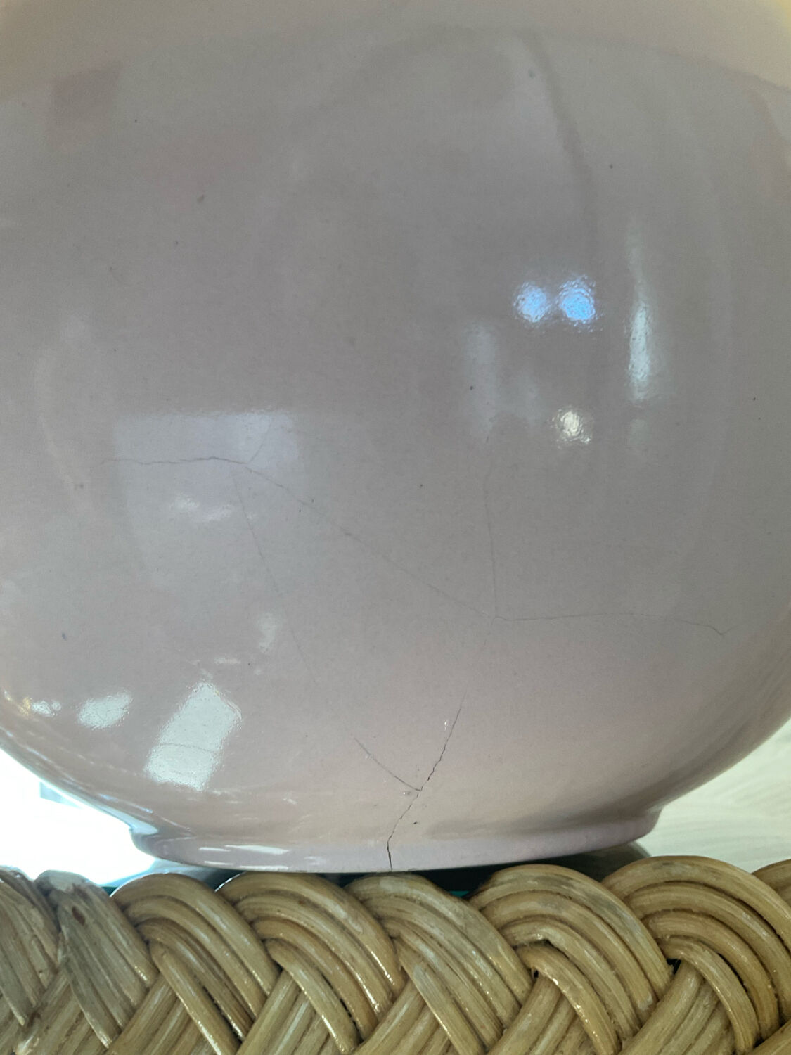 Lamp ceramic apple 80s