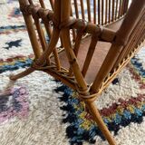 Rattan magazine rack