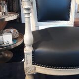 Fauteuil noir restauré