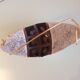 Empty pocket in gray and brown ceramic and golden handle / vintage 60s-70s