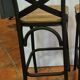 Set of 4 Industrial bar stool made of iron and wood