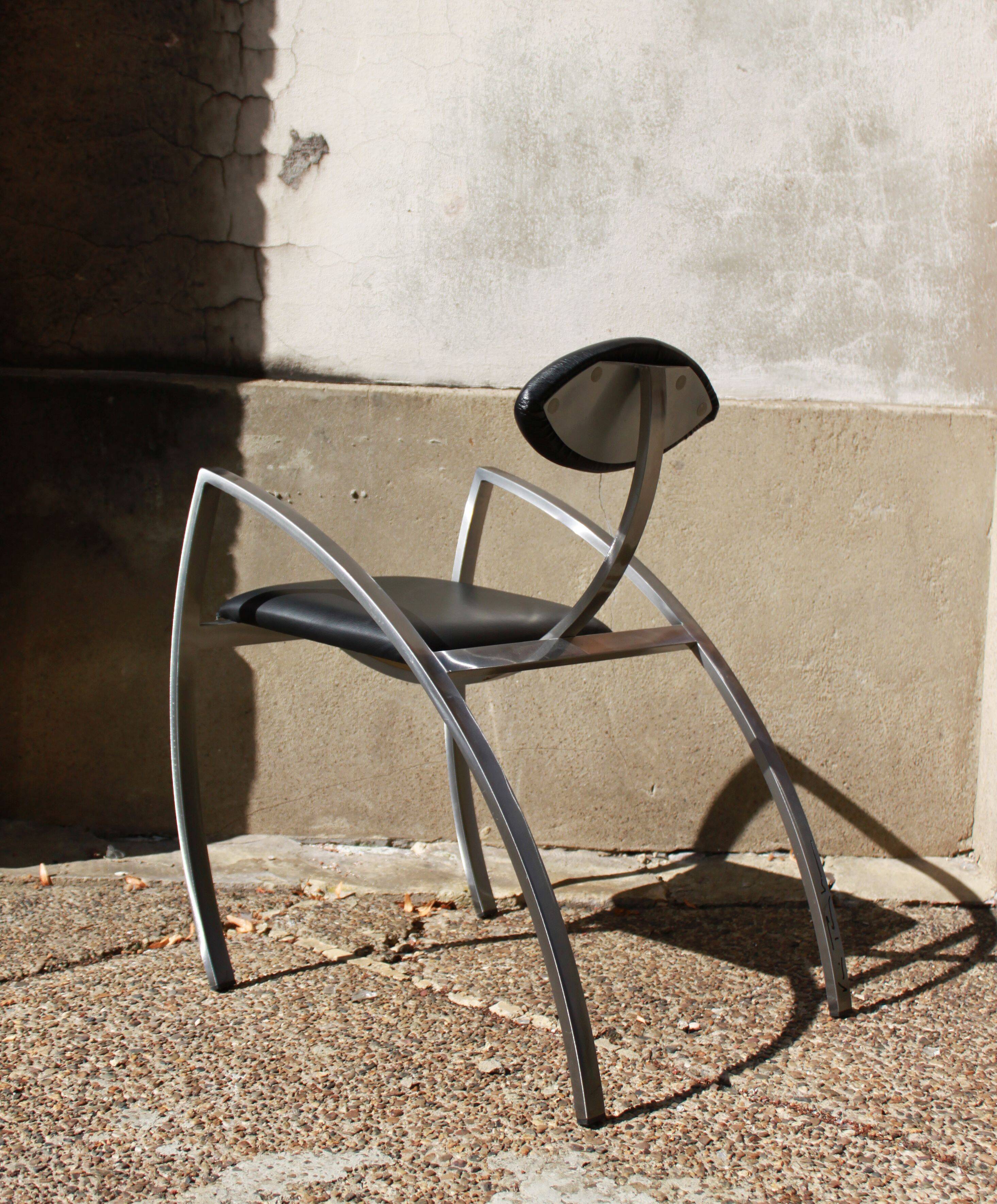 Set of 6 dining chairs by Kai Papritz, 90s.