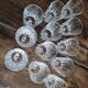 Set of 12 vintage wine glasses in chiseled crystal