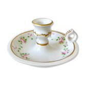 Bougeoir à main porcelaine décor de roses