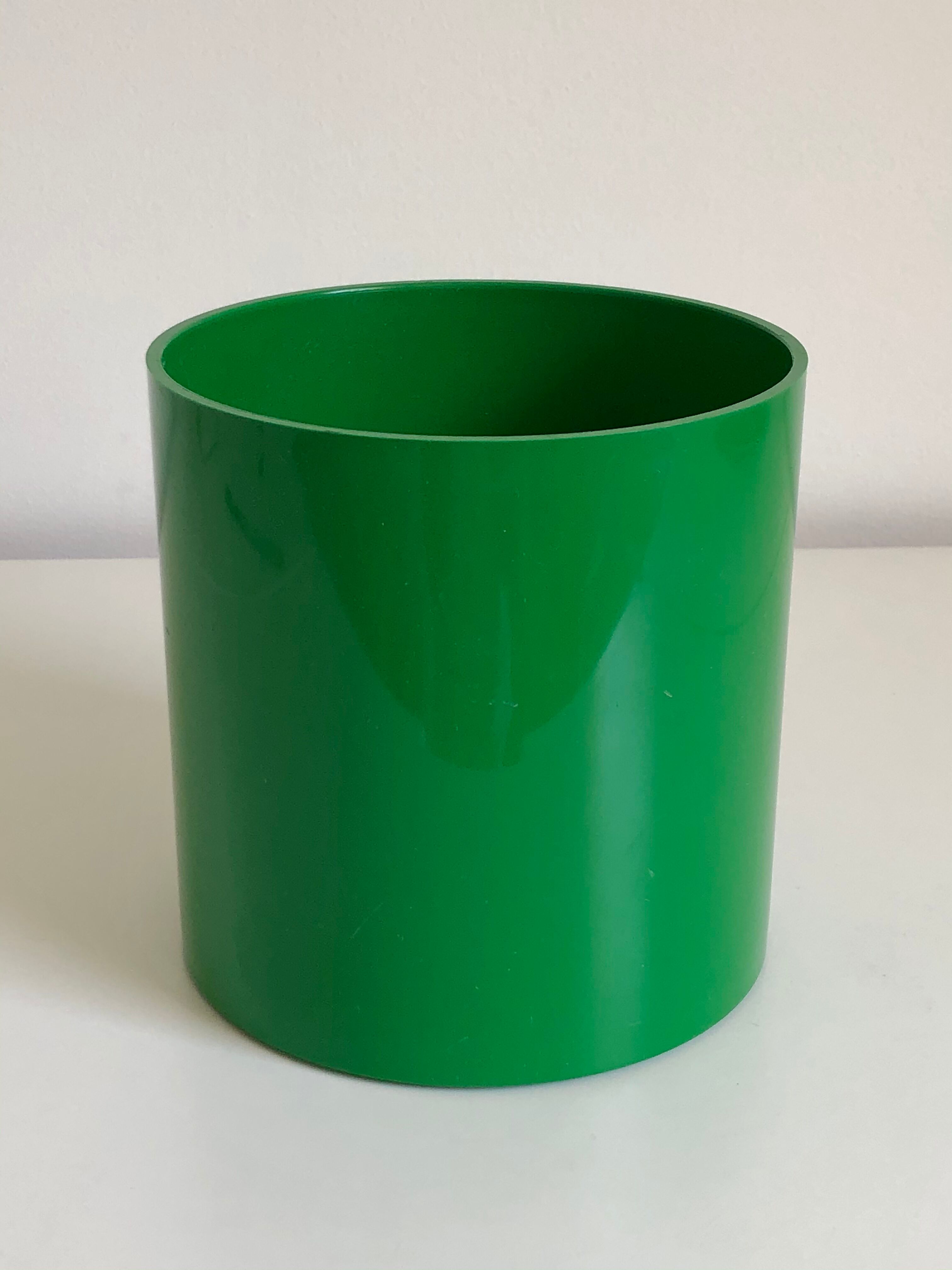 Anna Castelli Green ABS Plastic Vase edited by Kartell 1970