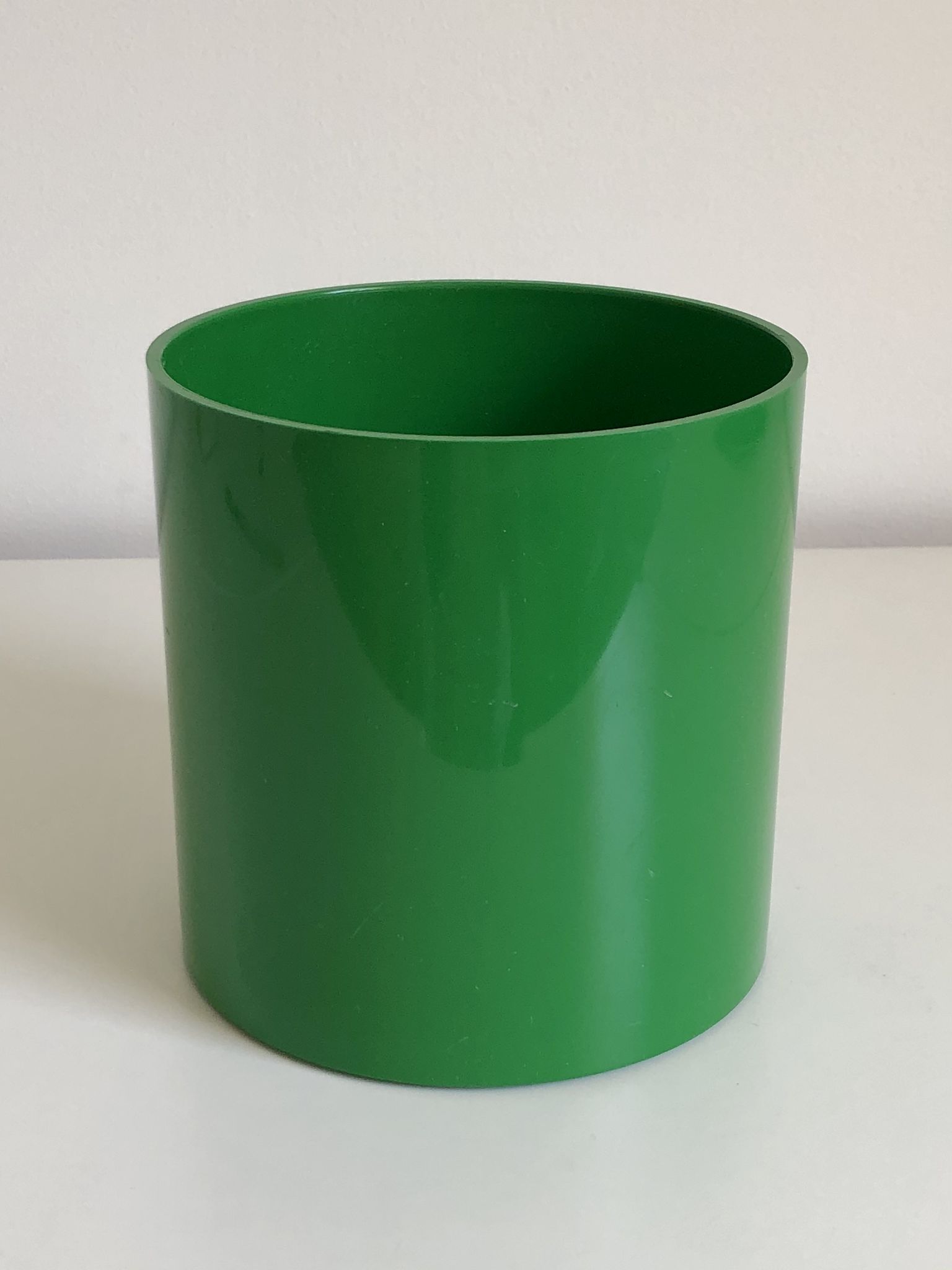 Anna Castelli Green ABS Plastic Vase edited by Kartell 1970