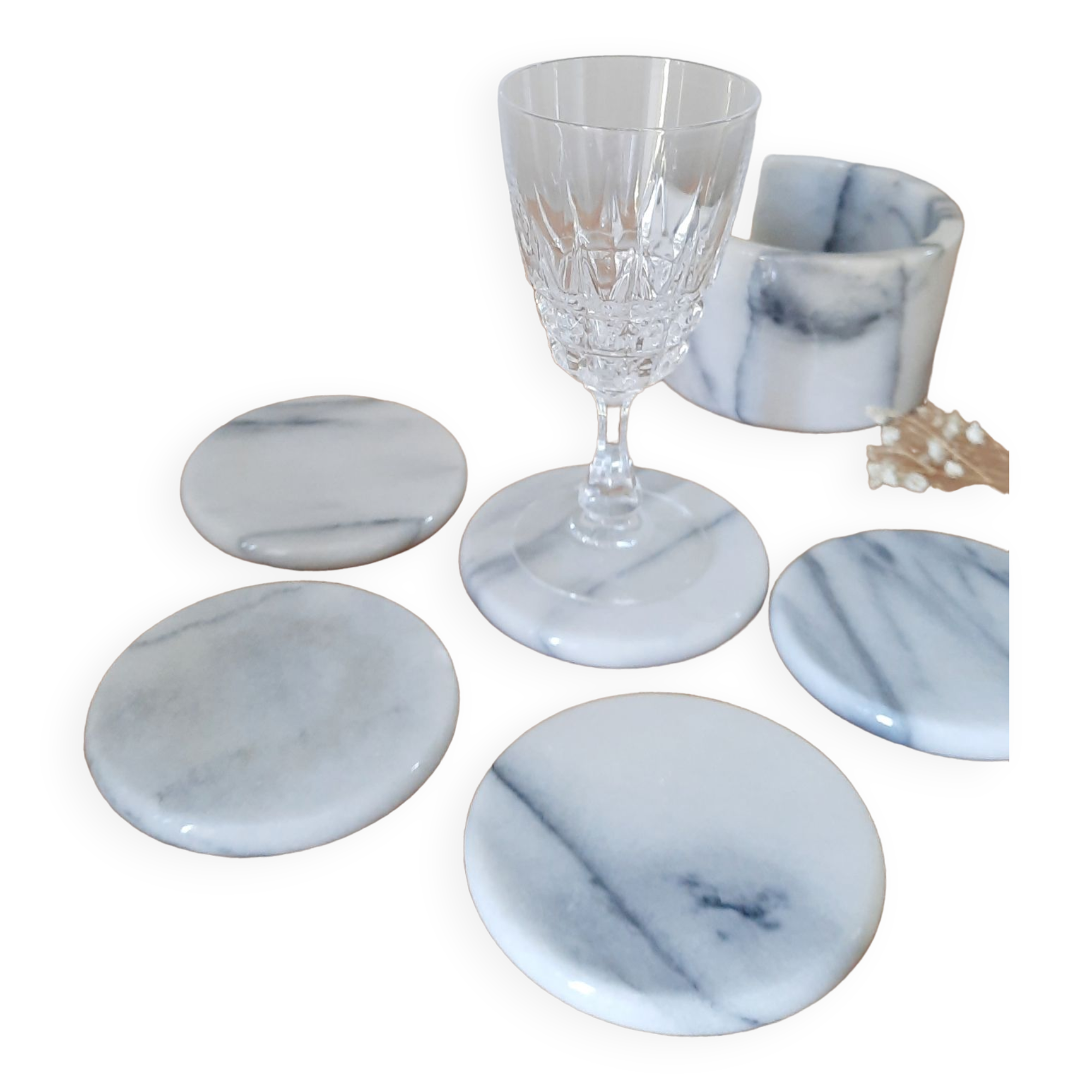 Vintage marble coasters