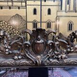 Napoleon III painted and gilded mirror
