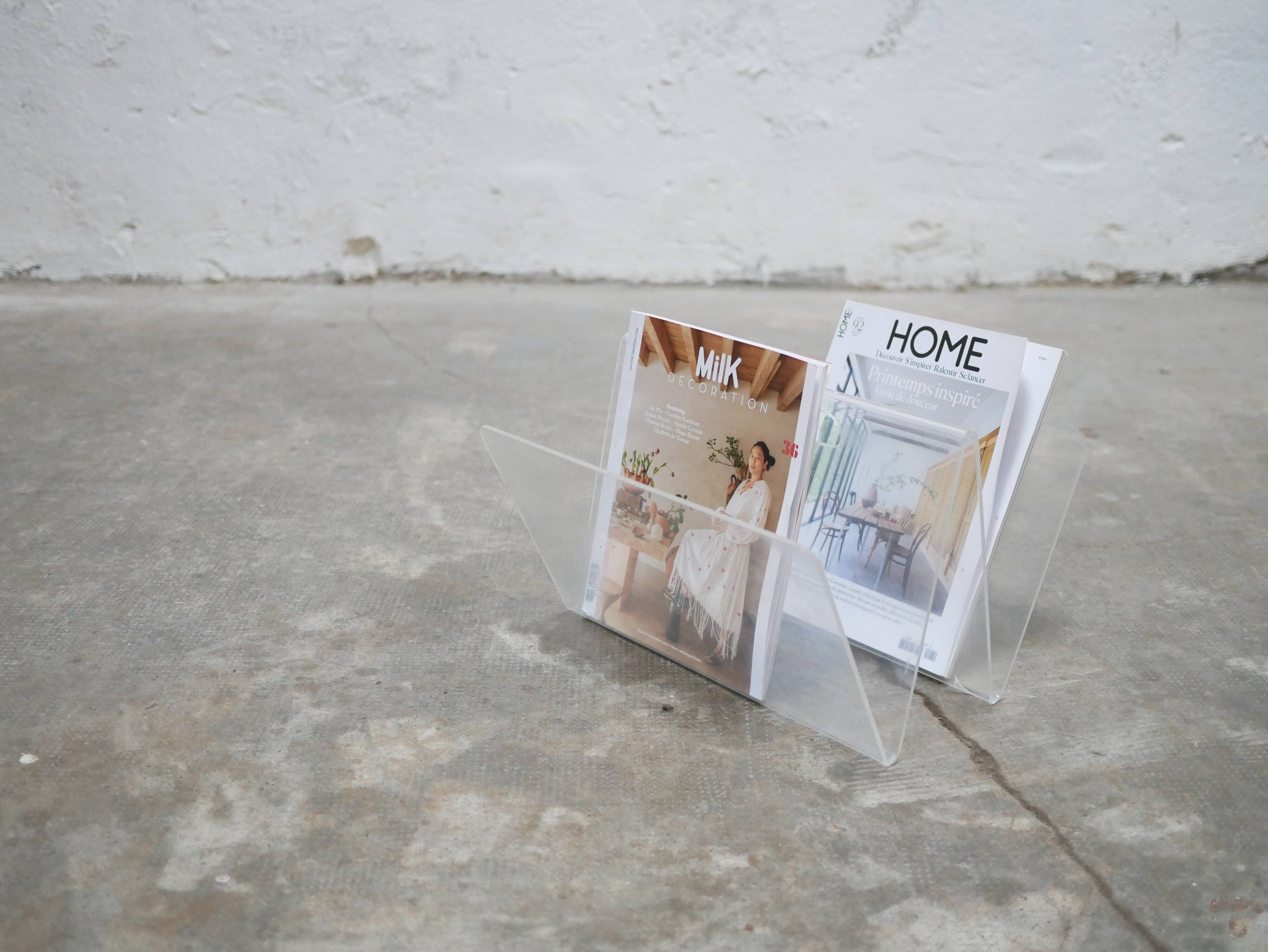 Vintage Plexiglas magazine holder