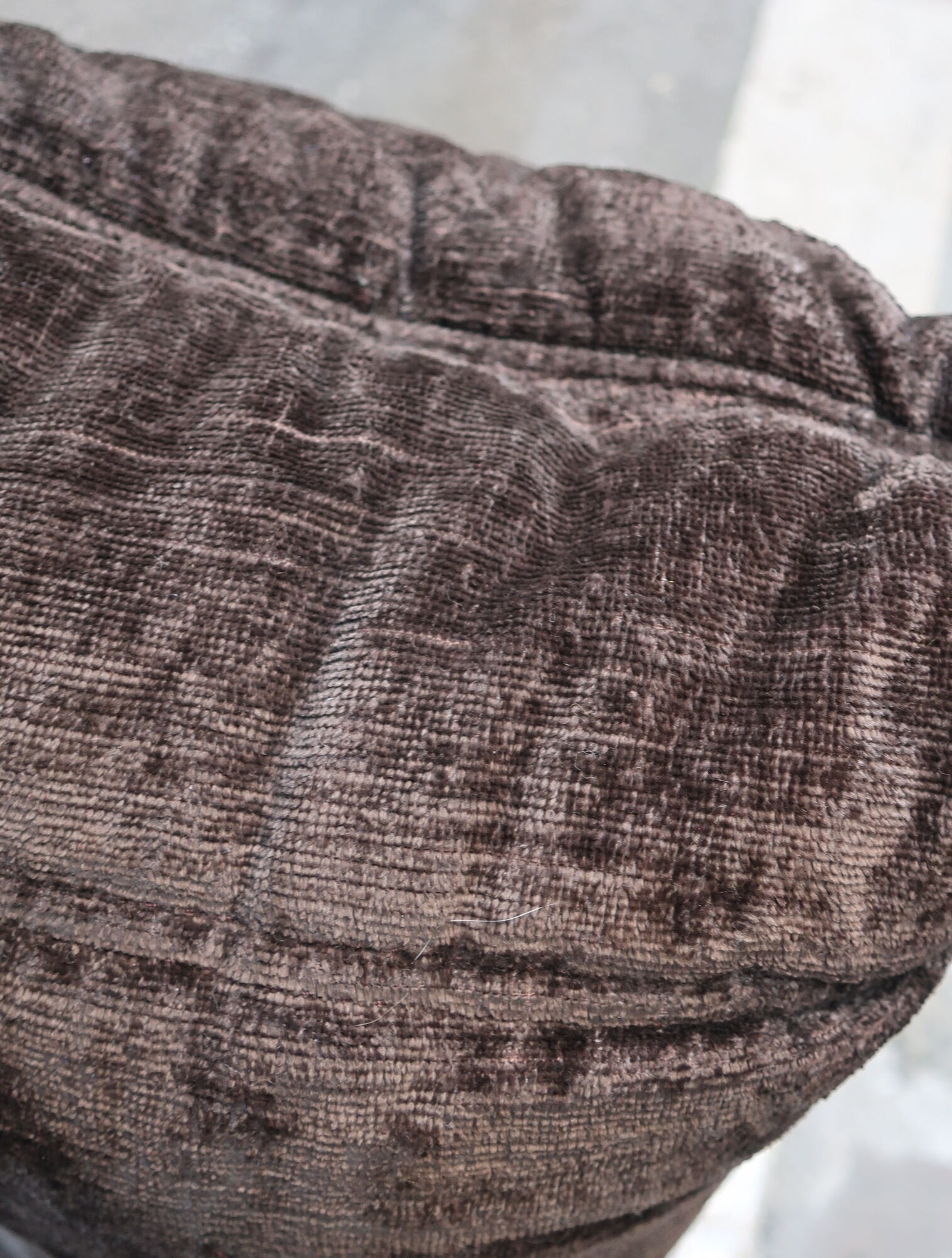 Togo in brown velvet by Michel Ducaroy for Ligne Roset 70s