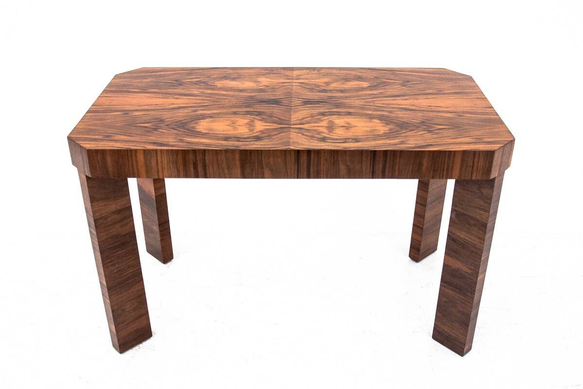 Art Deco walnut coffee table, Poland, 1960s