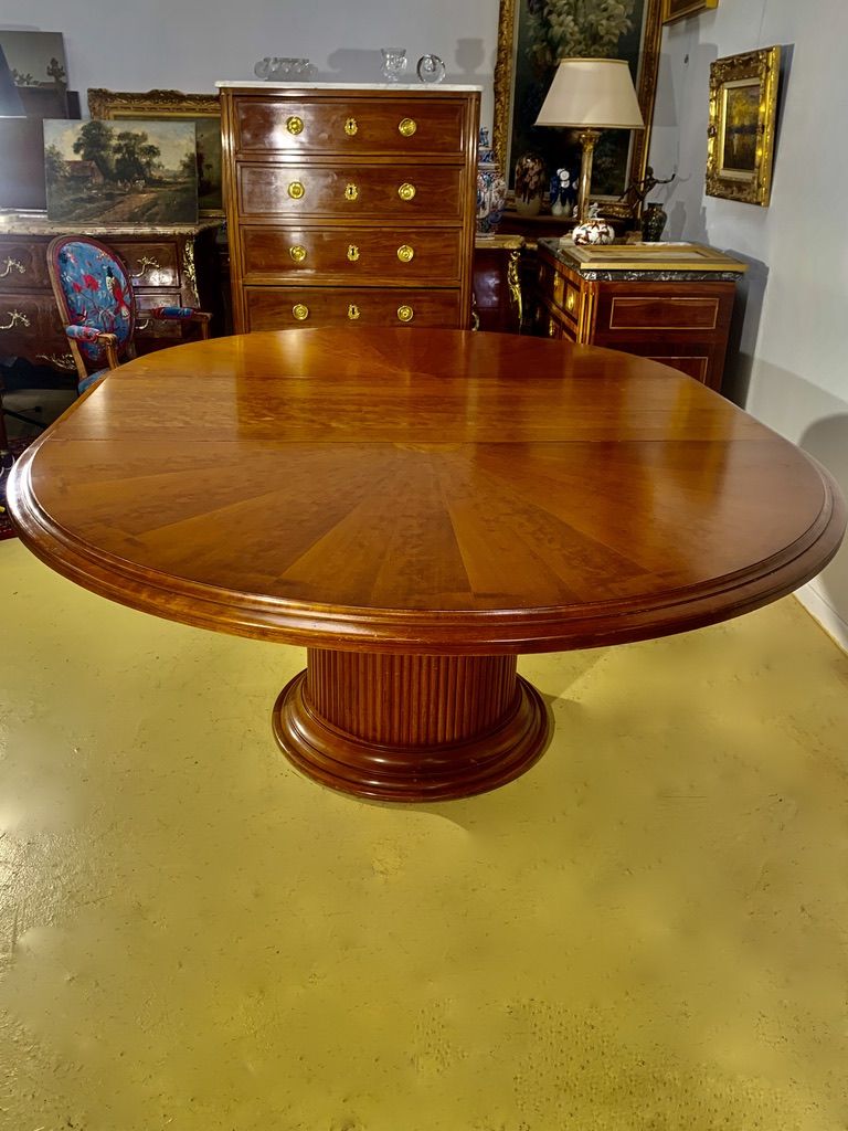 Table ronde ou ovale art déco avec rallonge estampillée grange 1960 ...