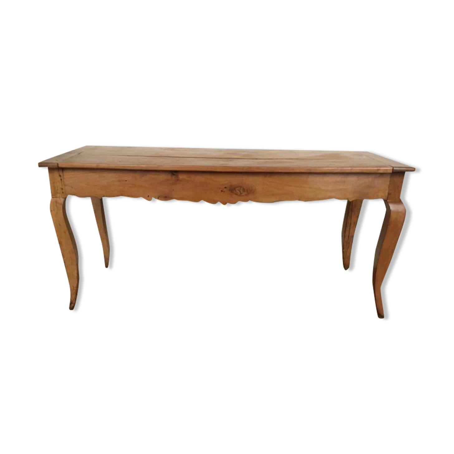 Old farmhouse table curved legs