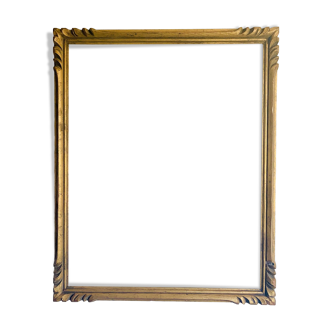 Glass frame, carved wood, 56 x 44 cm