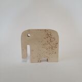 Trois statuettes d’éléphant presse-papier travertinFratelli Mannelli made in Italy - millésime
