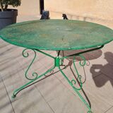 Wrought iron garden table