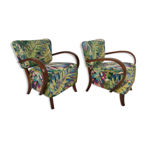 Fauteuils H de Jindrich halabala pour Up Závody, années 1950, Set de 2