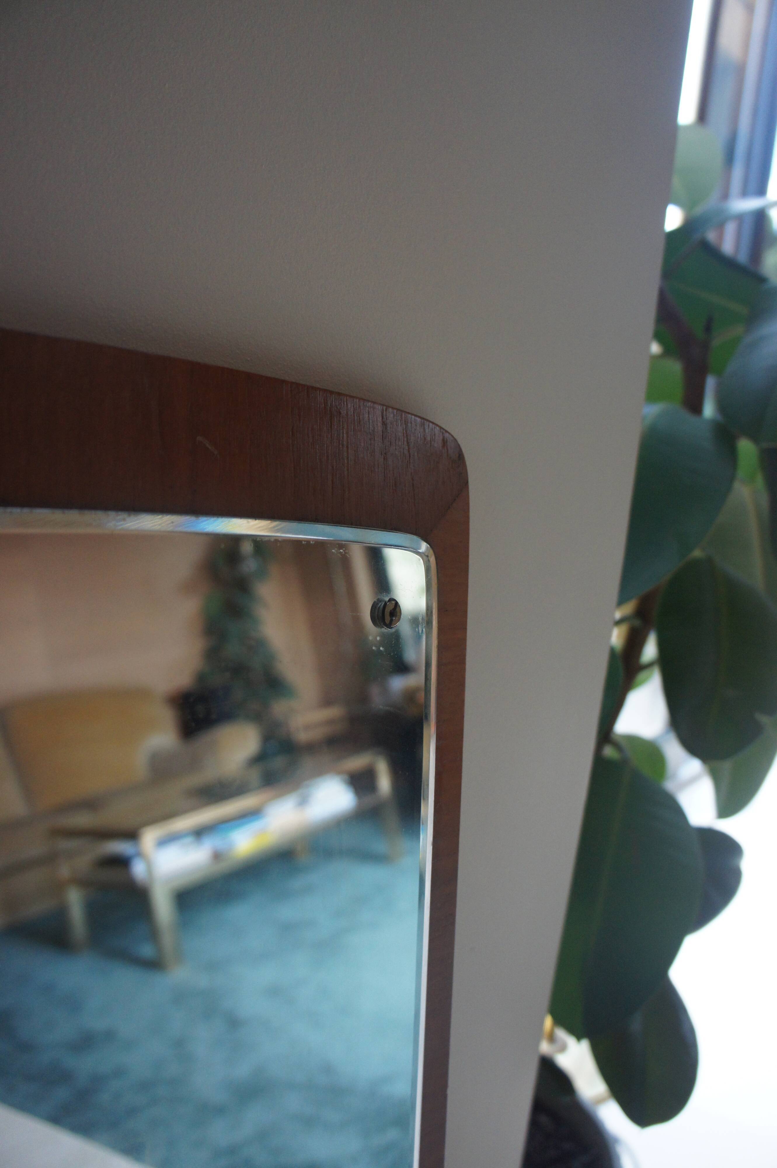 Scandinavian teak mirror