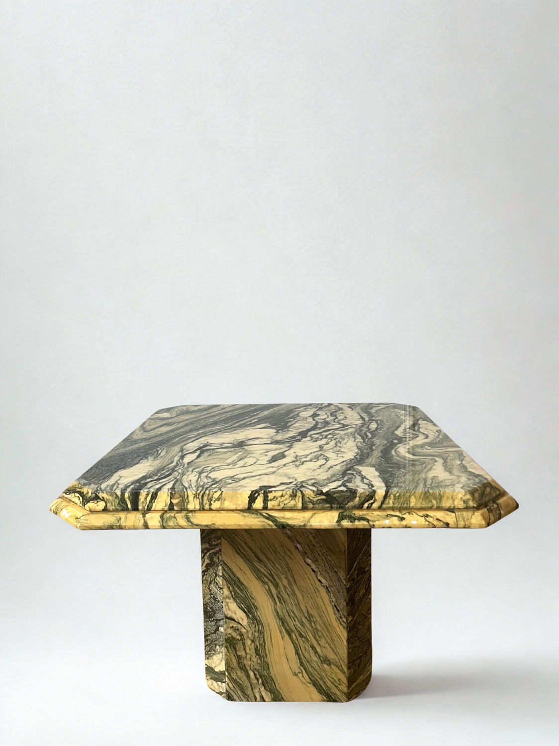 Octagonal marble coffee table