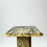 Octagonal marble coffee table