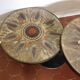 Table basse double plateau lave émaillée DS Picard / Monsan Picard vintage