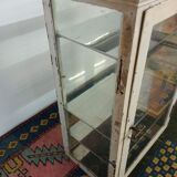 Ancient medical showcase in metal