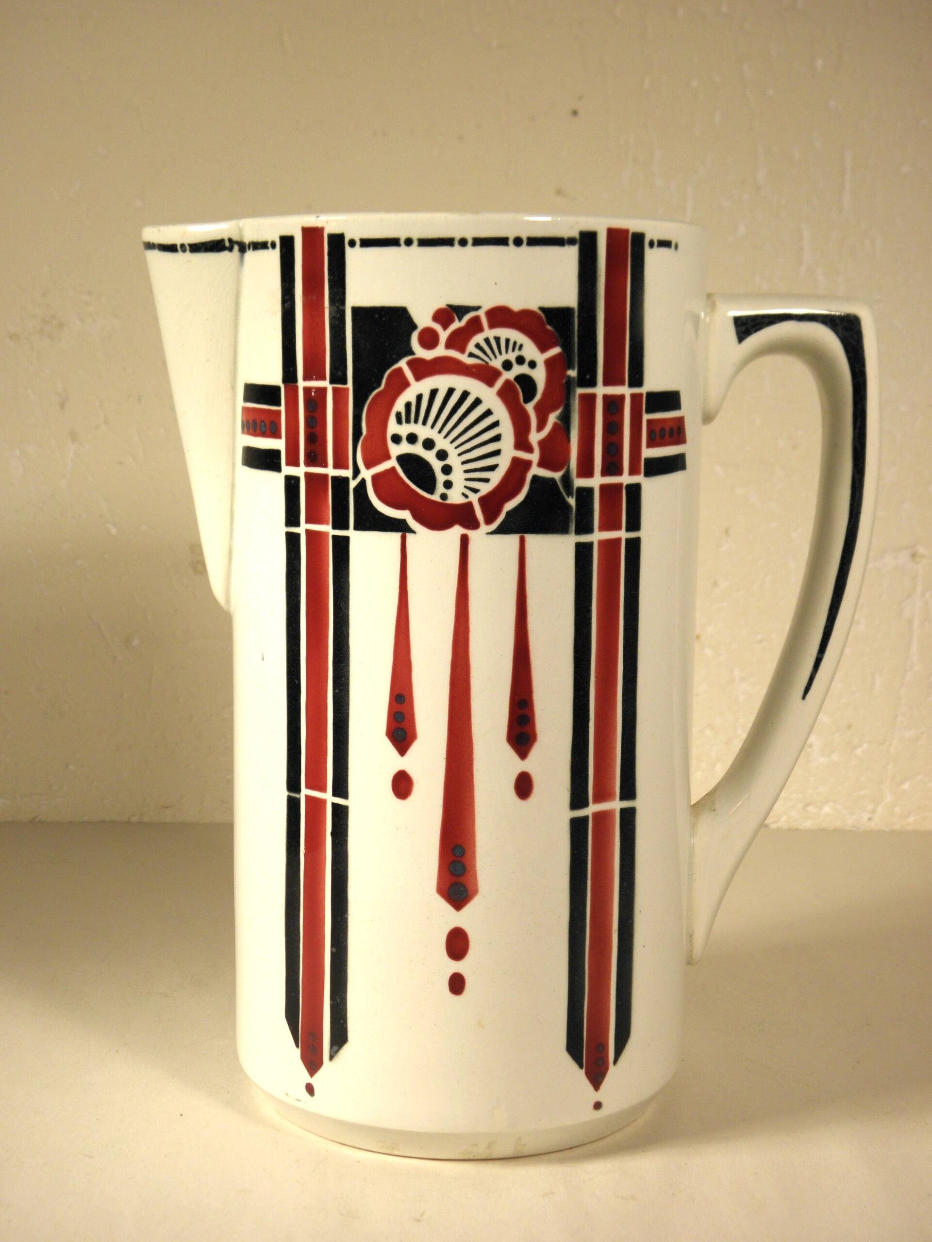 Saint amand art deco pitcher