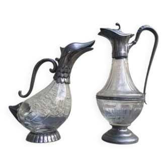 Set of wine decanters