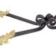 Wrought iron console with golden acanthus leaves, 1950