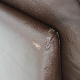 1970s Danish Brown Leather Armchair, Denmark