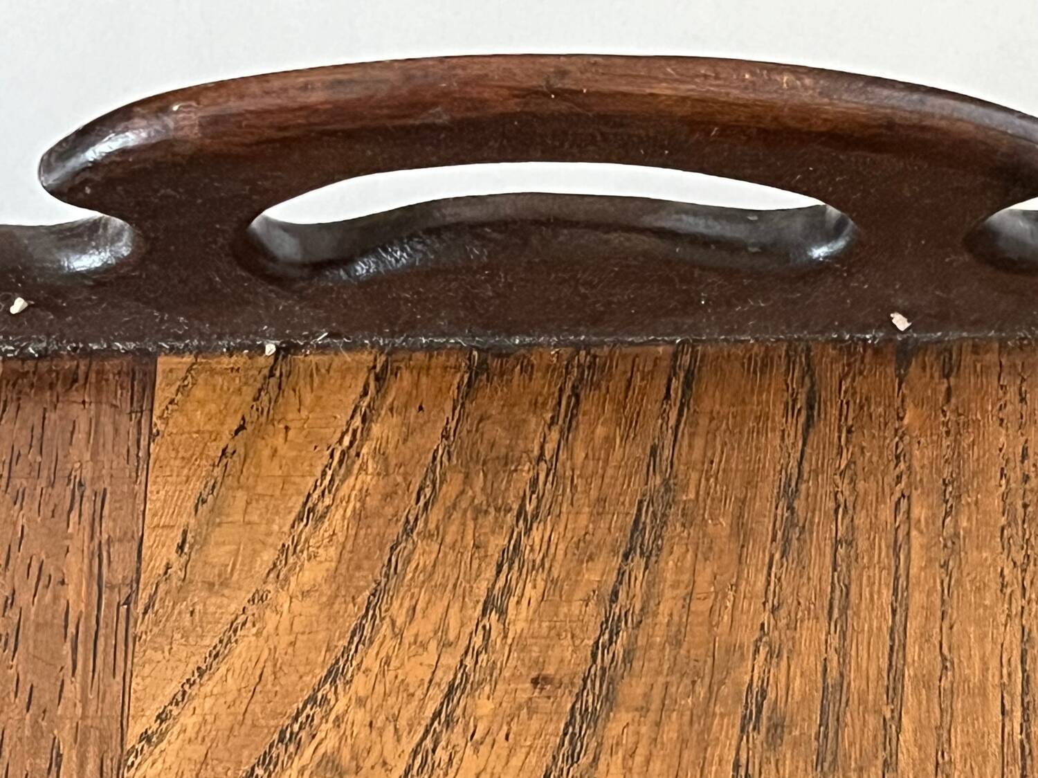 Antique wooden tray with marquetry signed Gallé