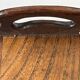 Antique wooden tray with marquetry signed Gallé
