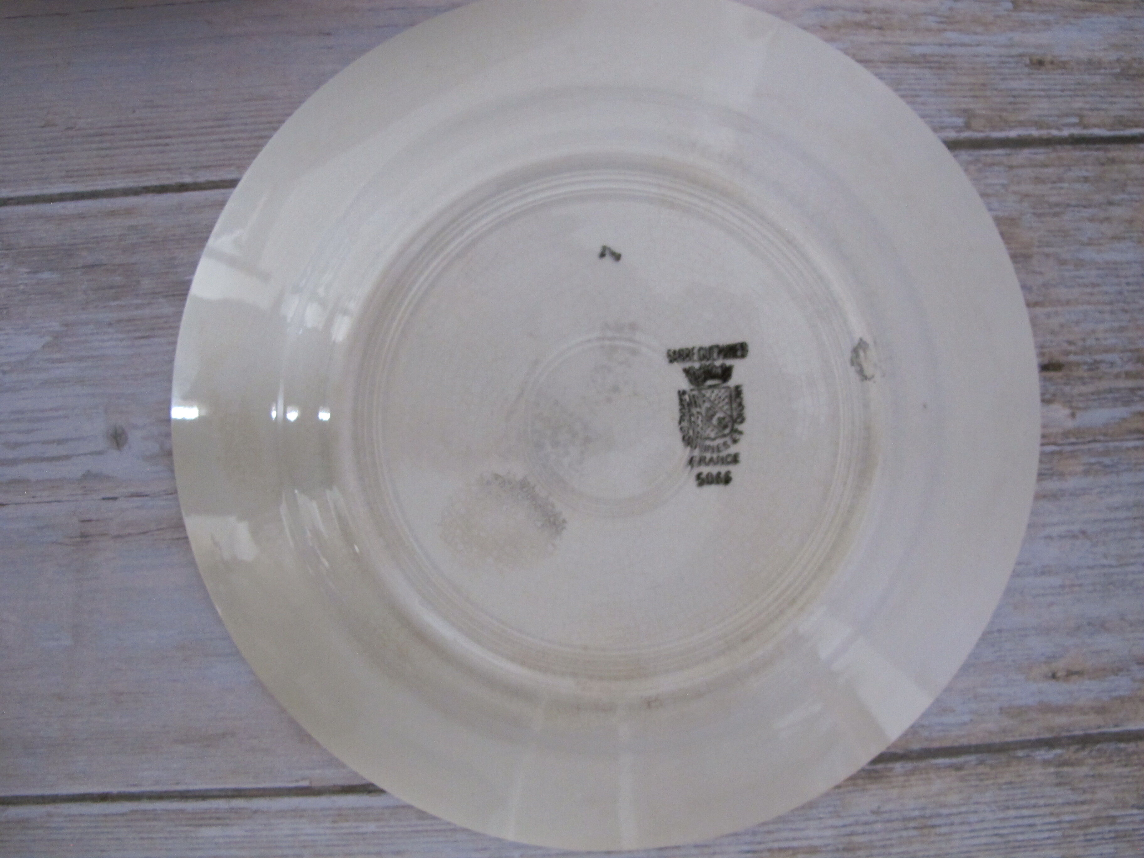 6 Digoin Sarreguemines plate of earthenware