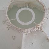 Hanging lampshade in English embroidery