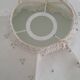 Hanging lampshade in English embroidery
