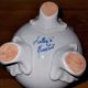Chocolate pouring pot in white glazed terracotta Lallier Moustiers