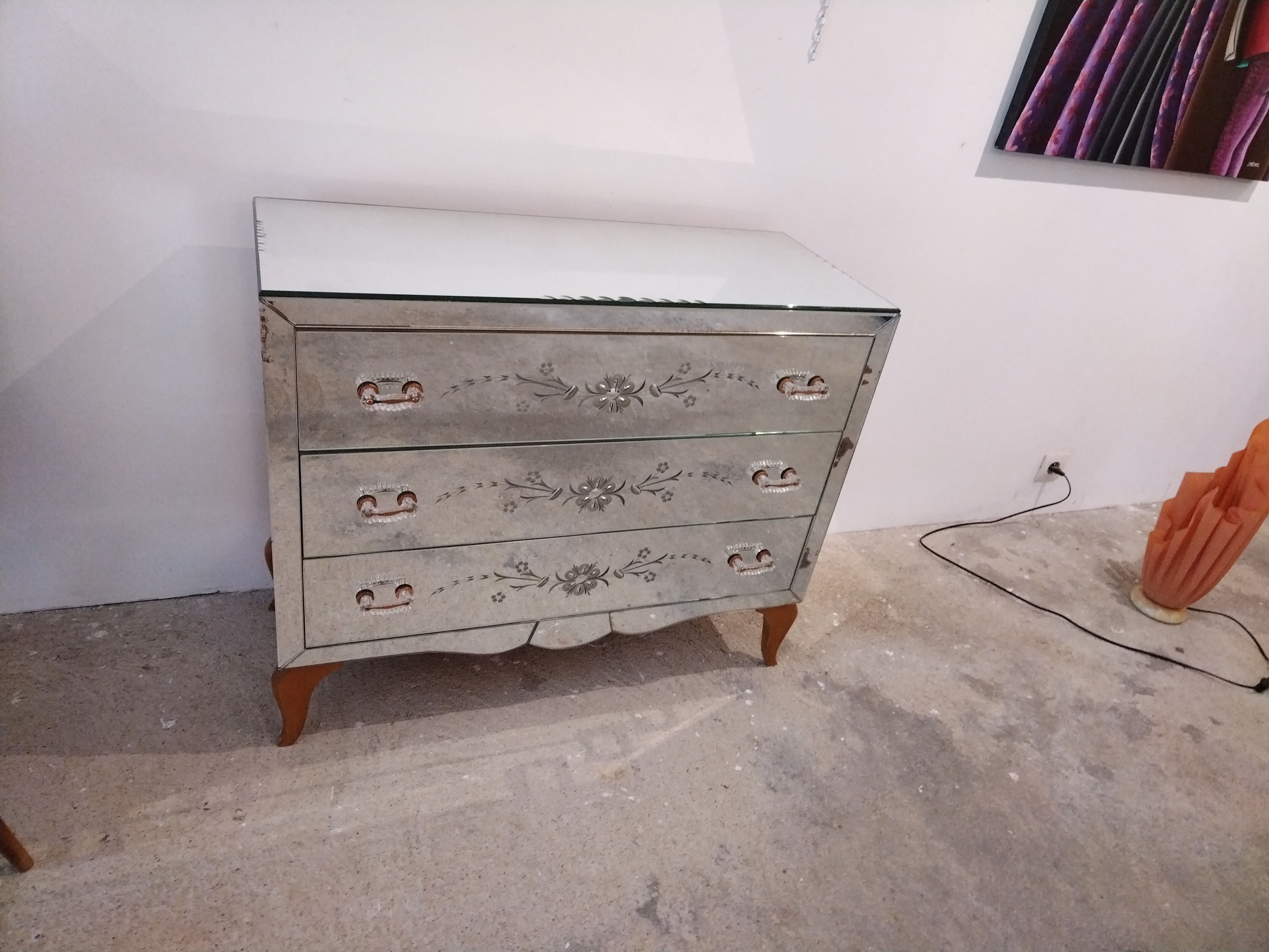 Commode miroir années 50-60