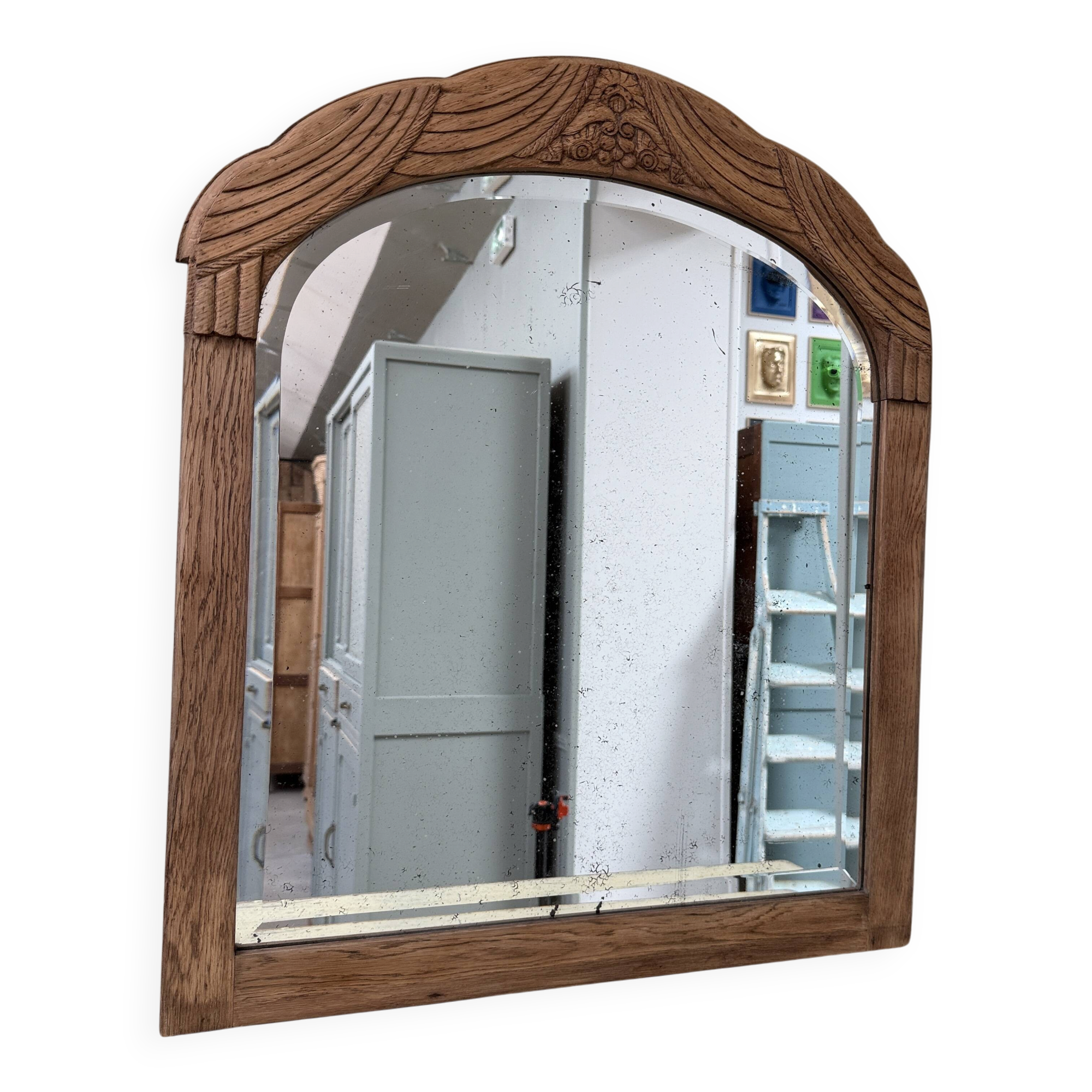 Art Deco oak mirror (renovated)
