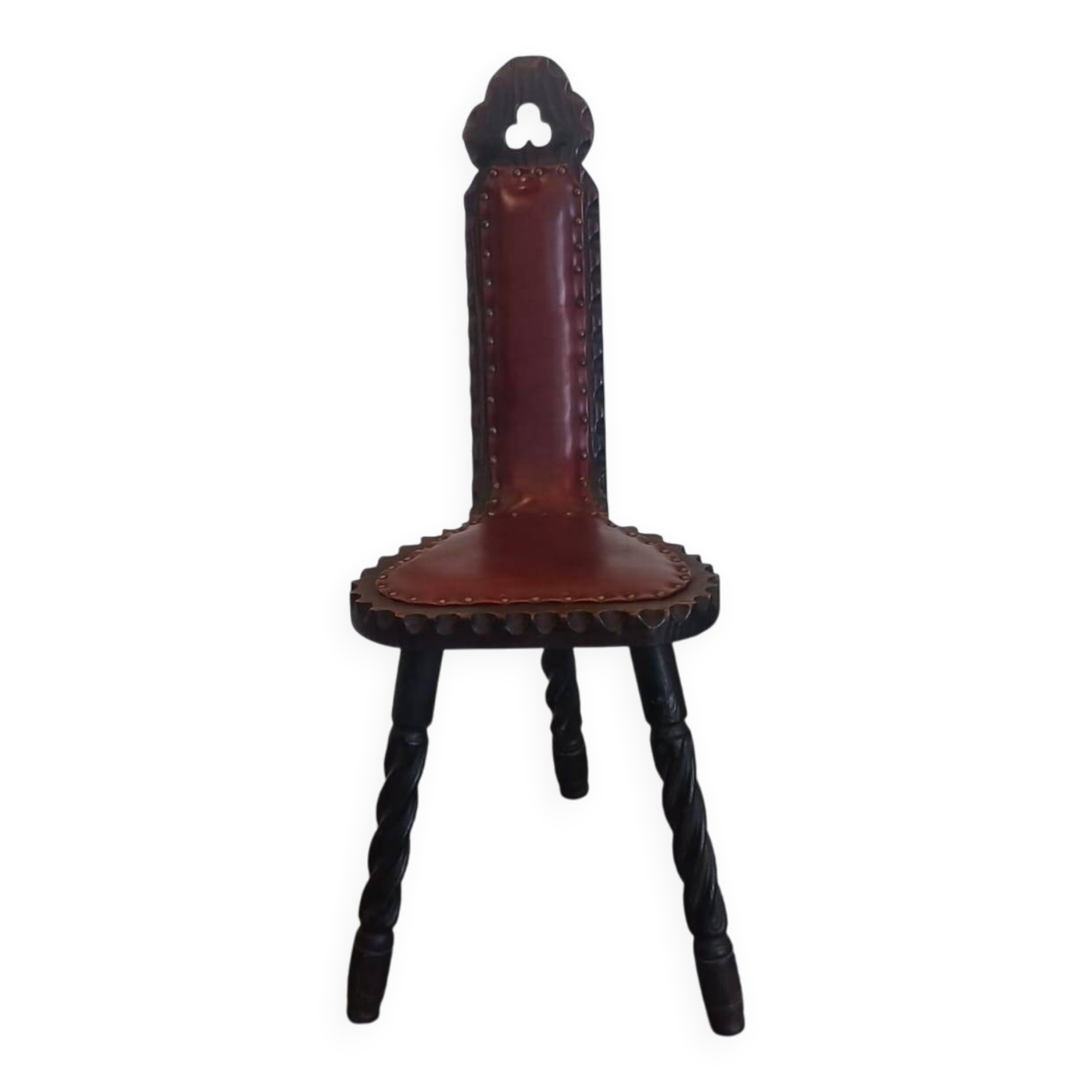 brutalist tripod chair