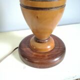 H25 turned wooden lamp base