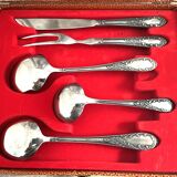 Ecrin/coffret 5 couverts de service en inox Amefa