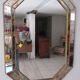Miroir octogonal à parecloses,églomisé