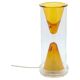 Vintage Oluce Nerolia Table Lamp in Clear and Orange Glass, Italian Design