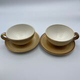 Set of 3 cups and under cups longchamp model wood effect